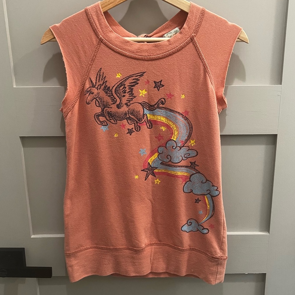 Unique unicorn tank with tie in back